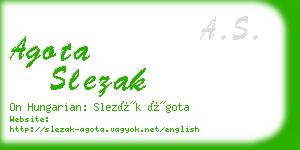 agota slezak business card